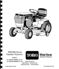 Wheel Horse 300/400 Series Tractor(416 / 312) 3314-738