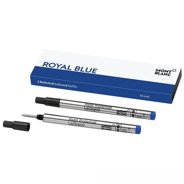 2X Montblanc Rollerball/Tintenroller Mine Legrand B Royal Blue/Blau - Refill-image