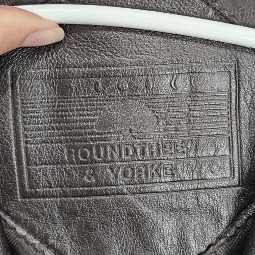 Roundtree Yorke Lambskin Leather Jacket RN 58909 Mens Size Medium Dark Brown - Picture 2 of 6