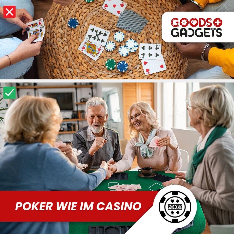 Luxus XXL Pokertischauflage Pokertisch-Auflage Poker-Tischauflage Pokerauflage - Bild 4 von 4