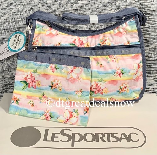 LeSportsac Classic Hobo Shoulder Bag Exclusive Plumeria Watercolor 7520 K879 P1 - 第 1/12 張圖片