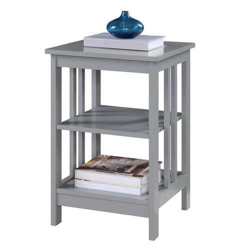 End Table Shelves 15.75 in. Gray Standard Height Square Top Wood Particleboard - Picture 5 of 6