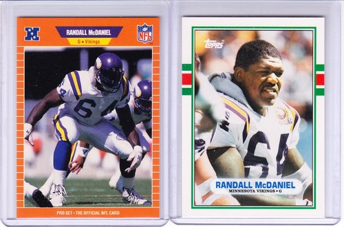 Randall McDaniel Rookie 1989 Topps Traded #54, & 1989 Pro Set #235 HOF - Picture 1 of 1