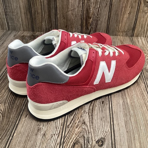 New Balance 574 Premium Retro Red U574HR2 Casual Sneakers Suede Mens Size 18 D - Picture 8 of 17