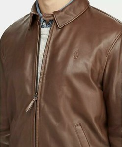 ralph lauren men's leather jacket