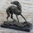 Bronze Greyhound Standing Statue Whippet Sculpture Racing Dogs Hot Cast Figurine