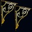 solid brass corner/shelf wall brackets heavy gauge