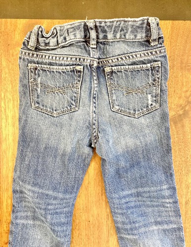 Baby Toddler Gap Girls MINI SKINNY JEANS-Size 4-Distressed/Floral Embroidery - Picture 3 of 11
