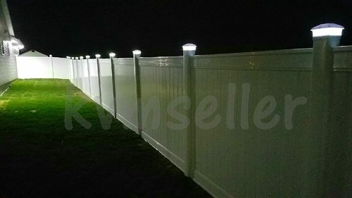 12 Black / White / Copper / Silve 4 x 4 Solar Post Deck Cap LED Light Vinyl - Picture 34 of 35