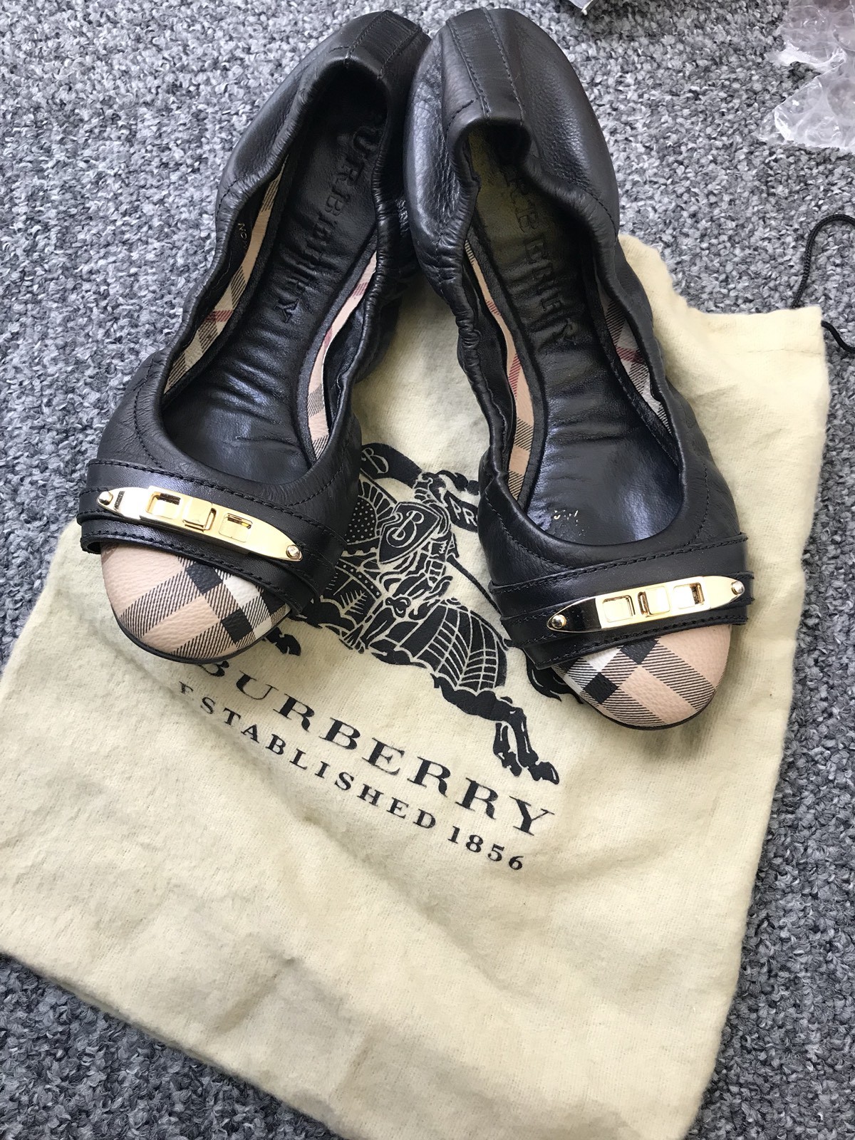 BURBERRY Donna Donna BURBERRY Ballerine In Pelle Nera Taglia 36 3 BURBERRY Donna Donna BURBERRY Ballerine In Pelle Nera Nera Nera Taglia 36 3 886fb5
