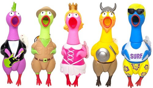 Pollo de goma grande mezcla coleccionable 9,5" (sin ruido) divertido gritando aspecto pollo - Imagen 23 de 24