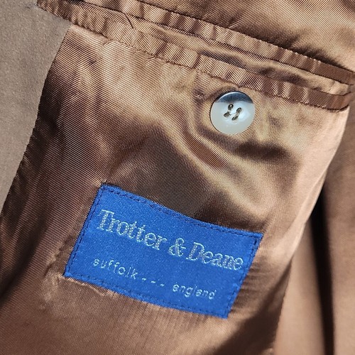 Trotter Deane Giacca Blazer Molskin 40 R Marrone Blazer Classico Foderato Preloved - Foto 7 di 12