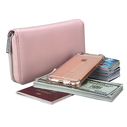 Antimagnetic Wallet Rfid Blocking Credit Card Long 36 Slot Leather for Women Men - Picture 2 of 15