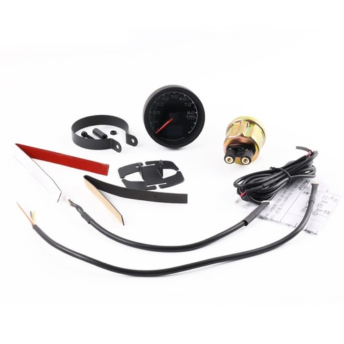 2.5'' 60mm Digital & Pointer Oil Pressure Gauge Adjustable LED Press Meter Black - Bild 15 von 15