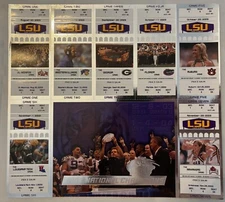 LSU Tigers Football 2003 Full Season Ticket Sheet  Nick Saban 1st Championship