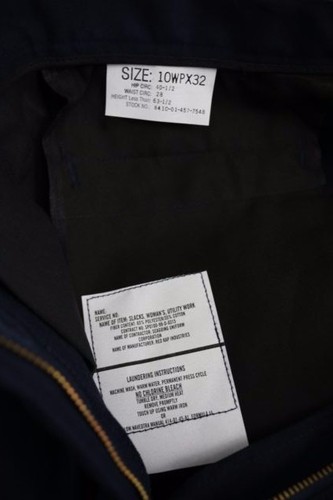 NEW DSCP Military USN Navy Women's Slacks, Utility Work Pant Size 10WPx32 - Picture 7 of 7