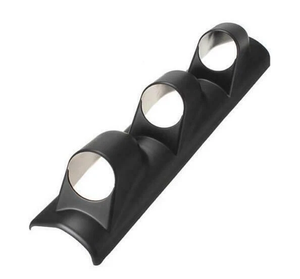 Soporte de montaje en cápsula medidor de tablero triple orificio negro 52 mm ABS Hot SalesUniversal para automóvil Foto 3 de 4