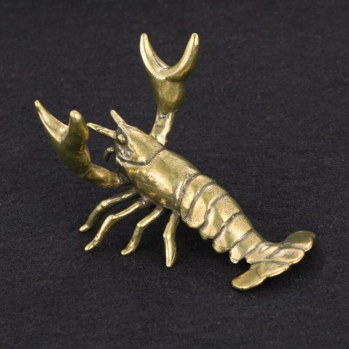 Solid brass crayfish ornament copper lobster pen holder study desktop decoration - Picture 6 of 8