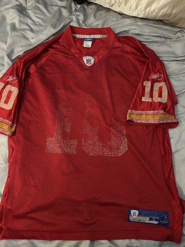 VTG 100% Authentic NFL Reebok Kansas City Chiefs Trent Green #10 L. Jersey Red.