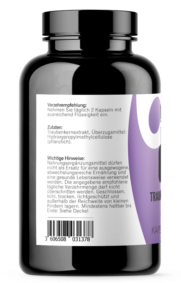 KRÄUTERLAND OPC Traubenkernextrakt Kapseln 180 Stück französische Weintrauben - Bild 4 von 4