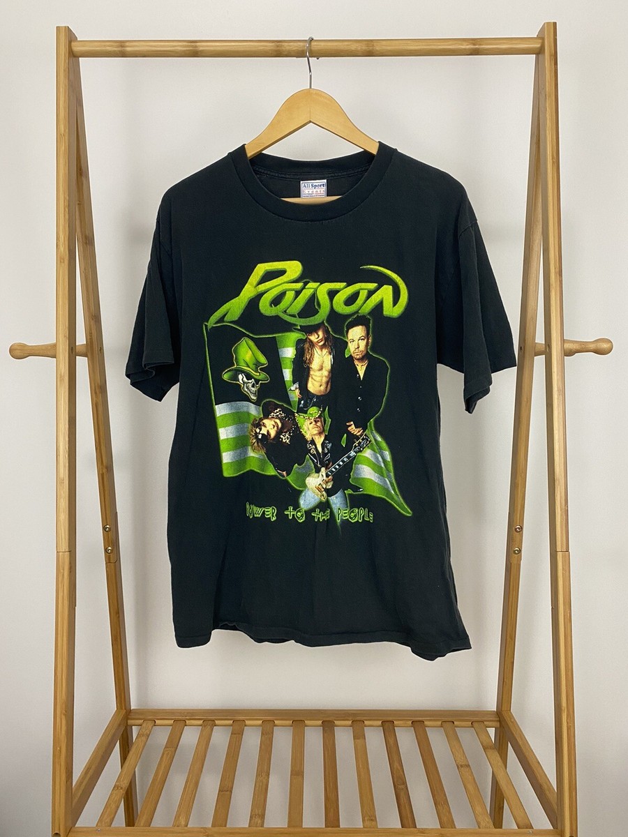 VTG Poison Power To The People World Band Tour Single Stitch T