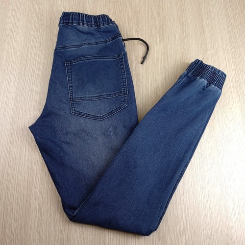 Jay Jays Denim Jogger Women's Size 26 Slim Elastic Waist & Cuffs Stripes Dark Bl - Picture 5 of 10