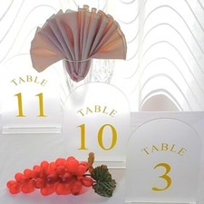 Frosted Arch Table Numbers 1-20, 5x7 Perfect for Wedding Receptions, Parties,...