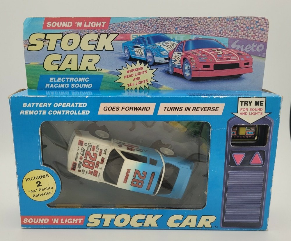 VINTAGE WIRE CONTROLLED STOCK CAR ELECTRIC RACING SOUNDS 28 New.