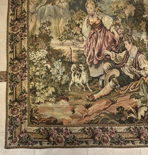 63 x 49 Französischer Wandteppich Mittelalter Romantisch Wohndeko Wandteppich Wandbehang - Bild 5 von 9