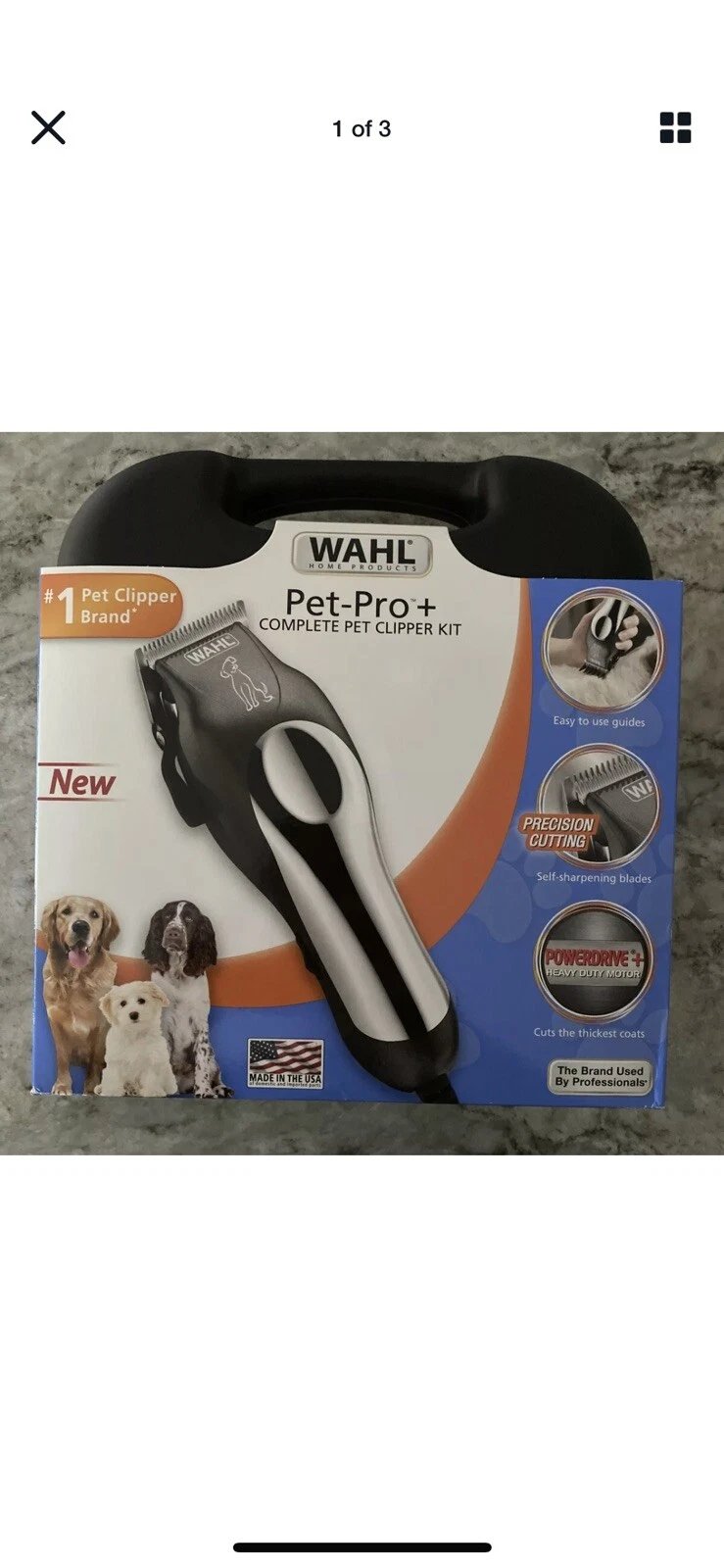 WAHL Pet Pro Plus Complete 12 Pc Pet Clippers Kit Grooming Hair Dog Trimmers NEW