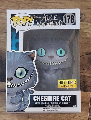 Funko Pop! Disney Alice in Wonderland #178 Cheshire Cat Flocked Hot Topic Excl