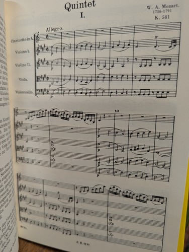 Mozart: Quintet A major K 581: Edition Eulenburg: Miniature Score - Picture 3 of 3