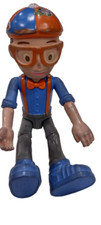 Blippi 9in Talking Doll,Poseable Figure Plastic Articulated W/New 357 Batteries