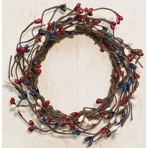 Corona Anillo Vela Pip Berry 3.5" Rústico Primitivo Floral Elige Tus Colores CIT - Imagen 6 de 34