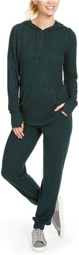 Ideology Women's Mushy-Knit Joggers Deep Pine Green Size XXL - Picture 2 of 3