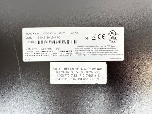 Bloc d'alimentation double KEMP LoadMaster 5400 NSA5130-LM5400 (H) - Photo 7/7