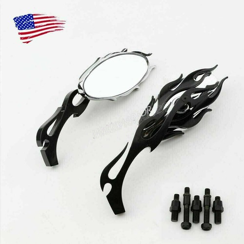 Motorcycle Rearview Mirrors for Harley Honda Yamaha Suzuki Kawasaki 8/10mm - Picture 30 of 35