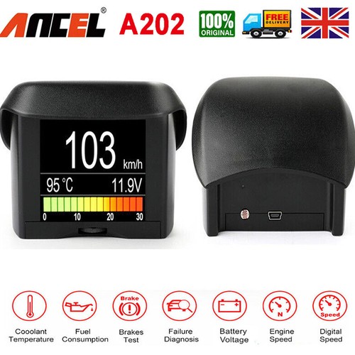 A202 Car OBD Smart Digital Meter Water Temperature Gauge Voltage Speed Display - Picture 1 of 13