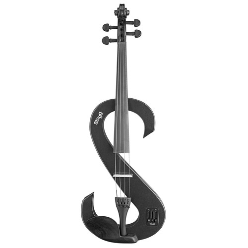 Stagg 4/4 S-Shape Electric Viola with Soft Case and Headphones EVA 4/4 BK Black - Picture 3 of 3