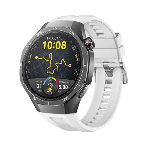 Bracelet de montre de sport en silicone 46 mm compatible avec bracelet de montre intelligente Huawei Watch GT5 Pro - Photo 3 sur 35