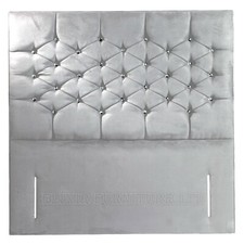 Headboard Kensington Plush Velvet 50" Floor Standing Bed - All Sizes & Colours
