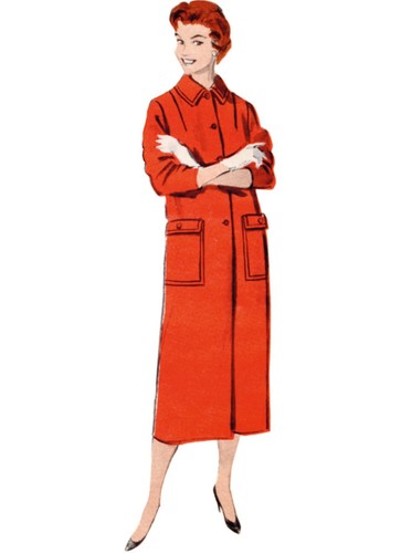Cappotto Butterick retrò anni 50 MODELLO CUCITO B7020 manca scatola 10-18 o 18-26 - Foto 2 di 6