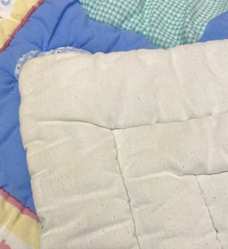 Blauer Zoo Dschungel Krippe Bettdecke grün Rüschen Elefant Ente Nilpferd 90er Vintage Retro - Bild 5 von 9