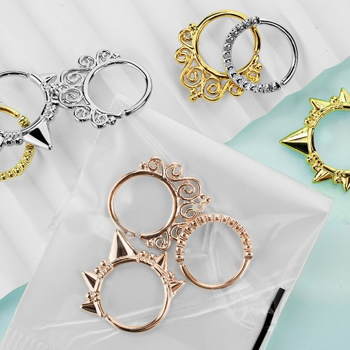 3 Stück Packung Biegsamer Ohr Knorpel Hoop Daith Nase Septum + Gratis Halter 16G  - Bild 1 von 6