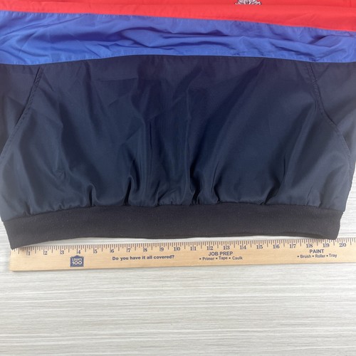 Golf Pullover Whistling Straits V Neck Windbreaker Mens XL Red Blue Navy Rotofil - Picture 9 of 14