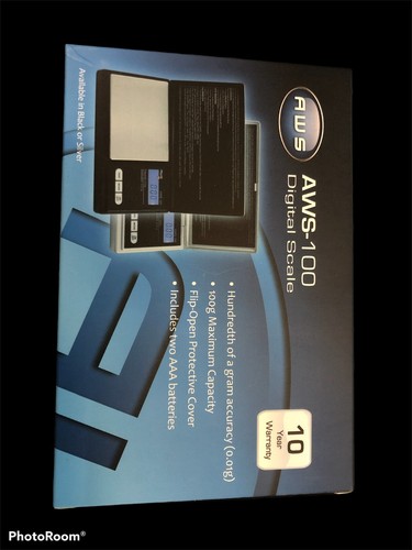 American Weigh Scales Aws-100 Digital Pocket Scale 100g Capacity- Black - Picture 4 of 5