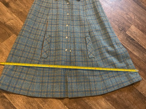 Pendleton Women’s Vintage Cape 60s Style Plaid Blue Wool Reversible - Picture 22 of 22