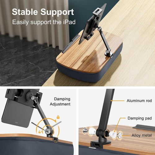 Multi-Functional Lap Desk & Tablet Holder with Adjustable Support, Gray Beanbag - Picture 7 of 11