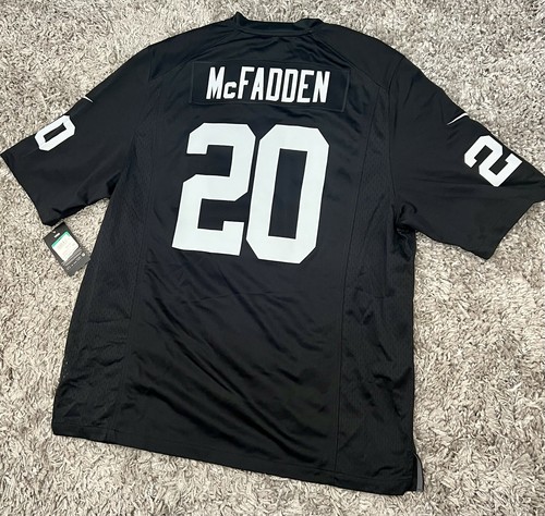 NFL Oakland Raiders McFadden #20 Nike On field Jersey Black men Size LX - Picture 2 of 9