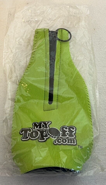 Top Off Beer Alcohol Soda Bottle Koozie Lime Green New NIP Top Off Beer Alcohol Soda Bottle Koozie Lime Green New NIP